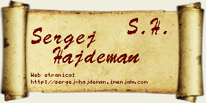 Sergej Hajdeman vizit kartica